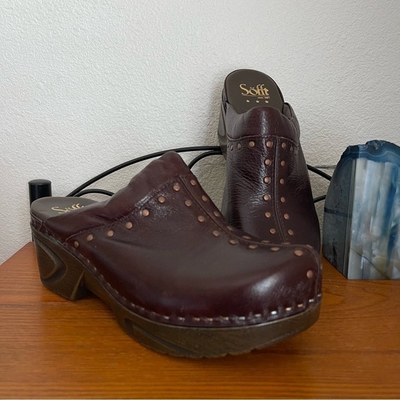 Sofft Hero Brown Cait Leather Clog Item #8612W size 7 1/2 - Picture 3 of 7
